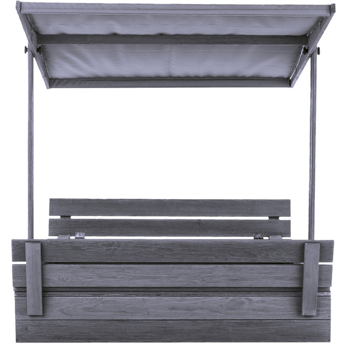 Sandlåda m/tak Grå 120 x 120 cm Nordic Play